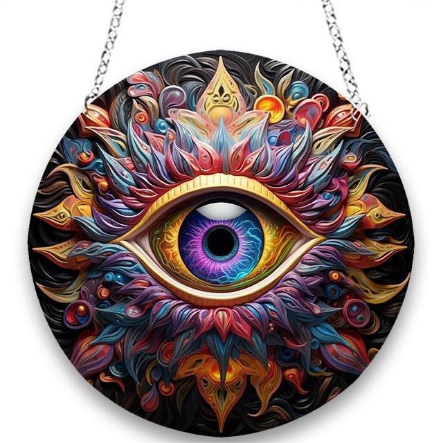 Decoration Decoration Double-Sided Stained Glass Hanging Home Acrylic Beautiful Eye Large