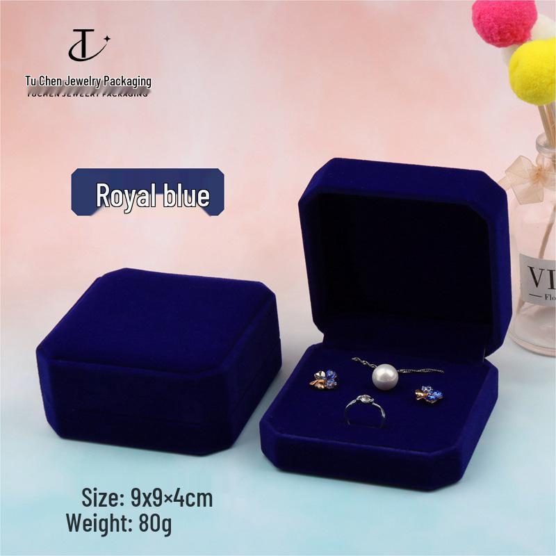 Velvet Octagonal Jewelry Box: Multi-use Storage for Rings, Earrings, Necklaces