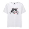 Cat Tshirt Unisex and Women Short Sleeve Cute Cat Print Cat Fashion Jacket Unisex and Women with The Same Tshirt Clothes Summer