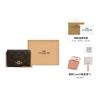 COACH Chain Canvas Leather Chain Wallet , Crossbody Bag , Shoulder Bag Mini Women's Dark Brown (Unisex) Shoulder Bags 6650 IMAA8