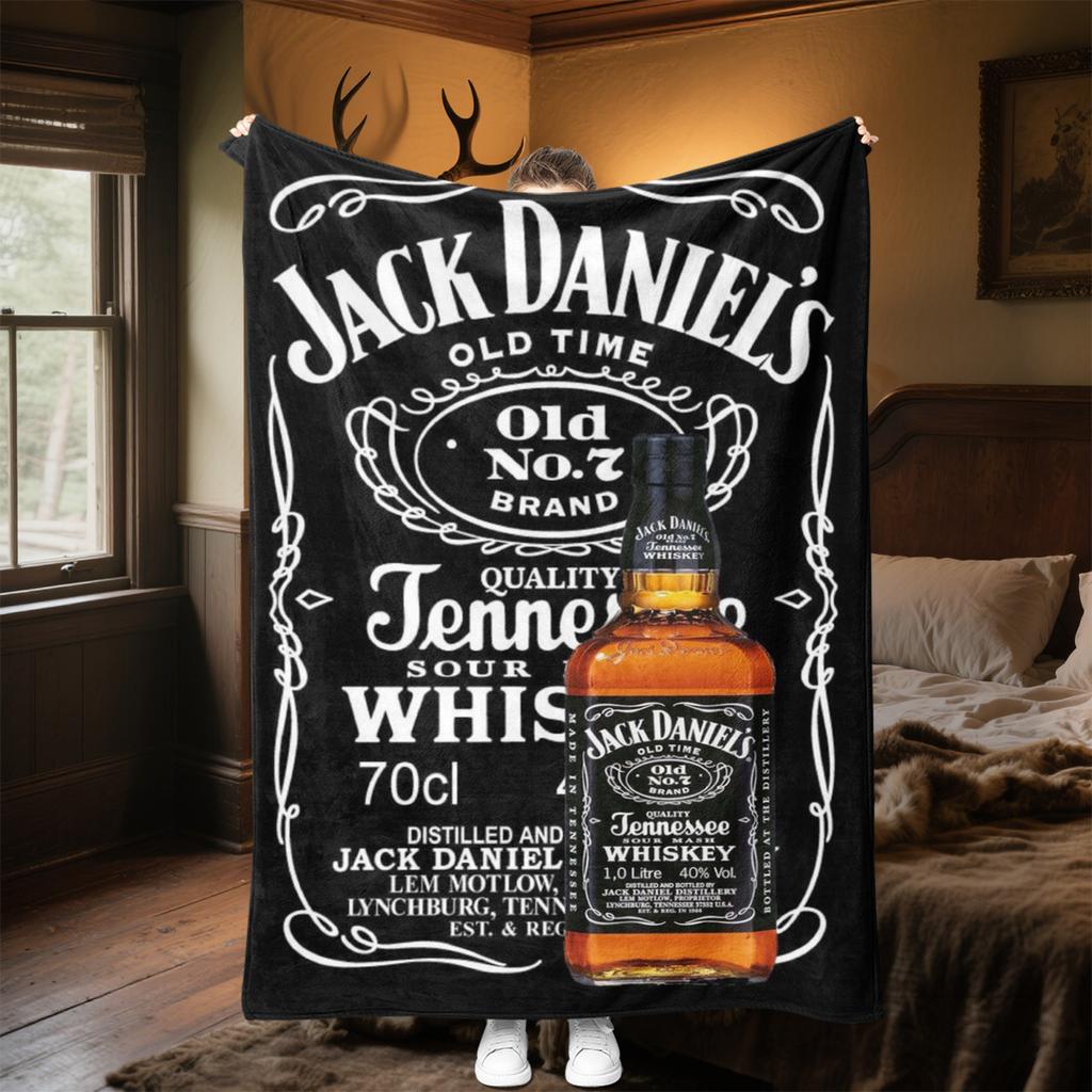 Jack Daniel's Legacy Plush Blanket Soft Comfortable All Seasons blanket Sofa Office Naps blanket Outdoor Travel throw Perfect Gift