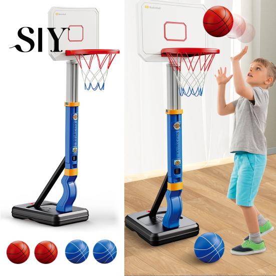 Adjustable Poolside Basketball Set Pool Hoop Toy with 4 Balls Inflator Height Swimming Outdoor Kids Indoor Garden Shoot Game Kit Boys Girls