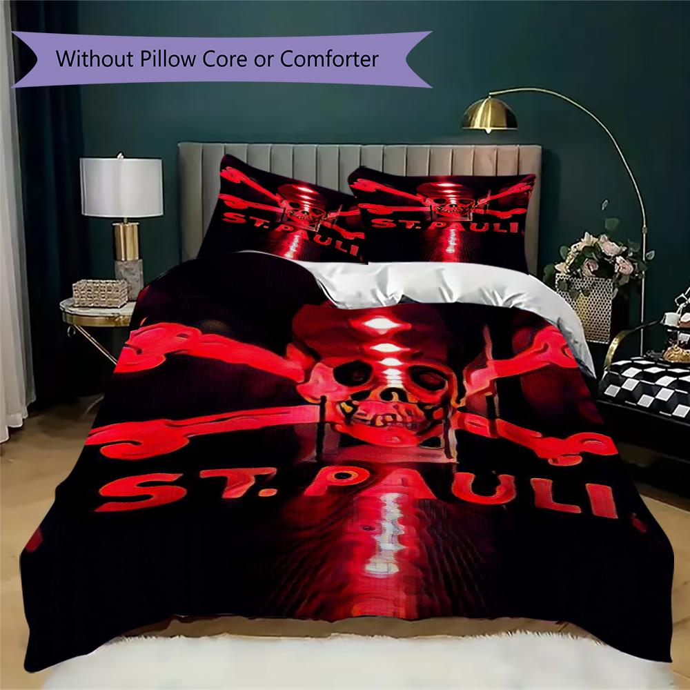 ST pauli Pattern Bedding uilt Set uilt Cover Pillowcase Home Decoration Birthday Gift (1 * duvet cover + 2 * pillowcase without core)183