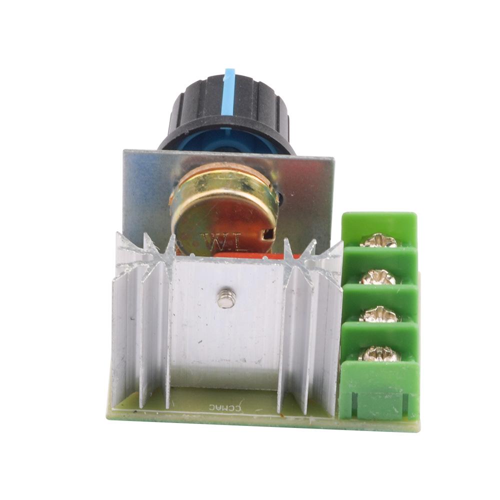 1 шт. Регулятор напряжения 2000 Вт AC 220 В Регулятор скорости двигателя Бесщеточный Электронный Тиристорный Диммер Переключатель контроля температуры