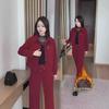 Women's Plush & Thickened Casual Two-Piece Suit - 2024 Autumn/Winter Fashion, Slim-Fit & Loose Meat-Covering Style