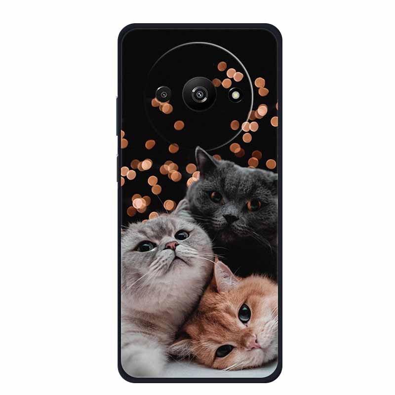 Чехол для телефона Xiaomi Poco C61 Задняя крышка Чехол PocoC61 Черный Силиконовый Мягкий Funda Para Для Xiaomi Poco C61 Чехол C 61 6.71" Coque