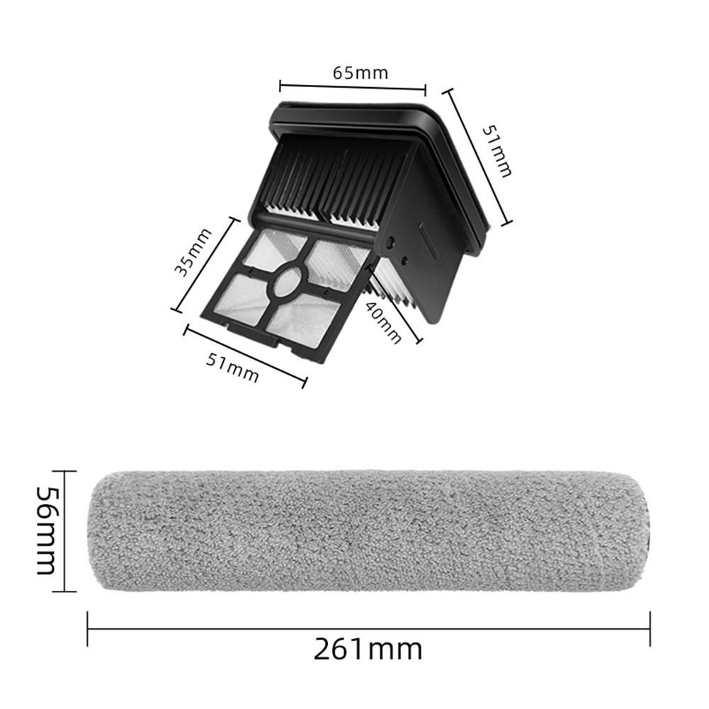 For Dreame T40 Ultra T40 Pro T40 Pro Plus T40 Member G30/G20 Pro Wet Dry Vacuum Cleaner 2 Roller Brushes & 2 Filters Kit
