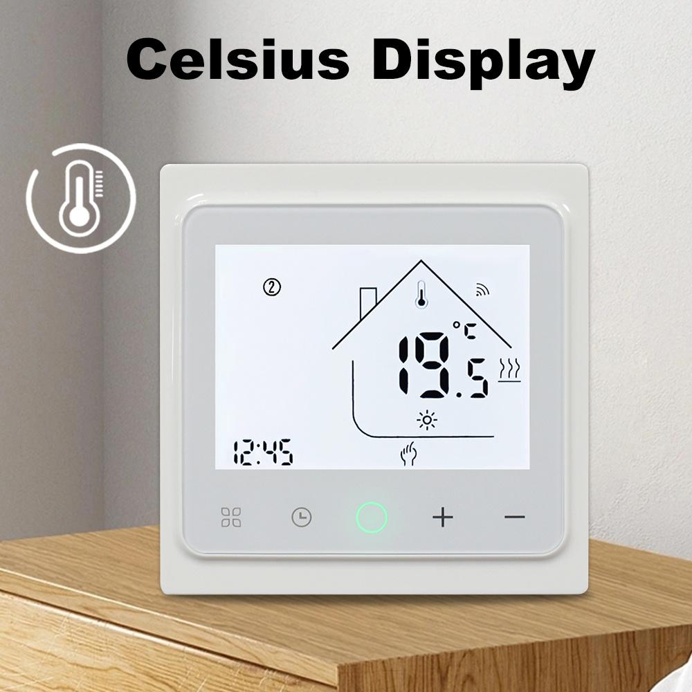 Manhot Thermostat WIFI Smart Life Temperature Controller For Electric Heating Gas Boiler Work with Tuya Alice Alexa Google Home