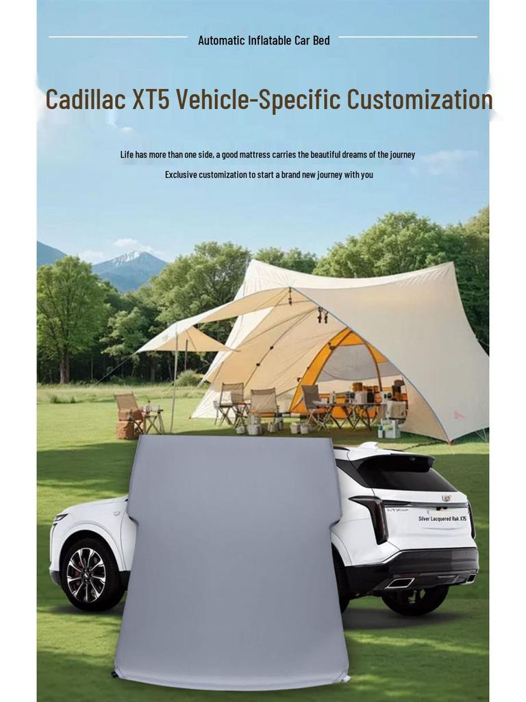 Cadillac XT5 SUV Inflatable Rear Seat Mattress for Trunk Sleeping and Camping