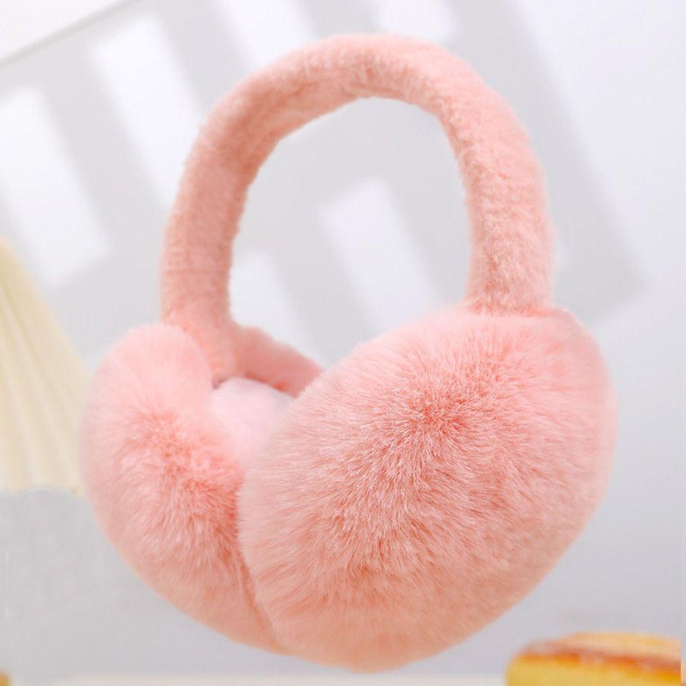 Solid Color Plush Ear Warmer Folding Ear Cover New Earflap Outdoor
