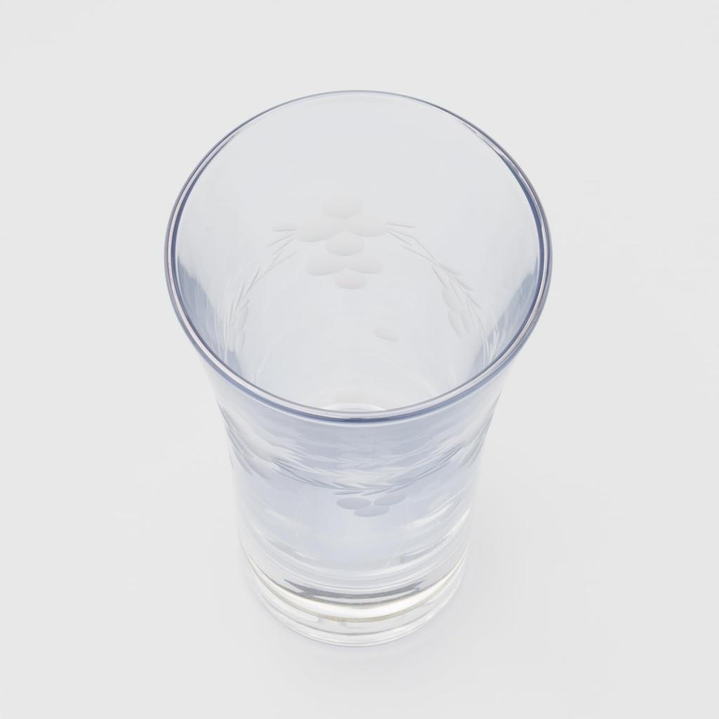 Otsuka Glass "Colorful Poem" Sake Glass, Approximately 100ml, Open-Top, Flower Kiriko Design, Blue, Made In Japan, 01145-15-1BL-1P