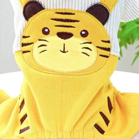 Комбинезон для домашних животных, милые желтые брюки с тигровым комбинезоном, легко носить, дышащие, стильные комбинезоны для домашних животных, тонкая работа