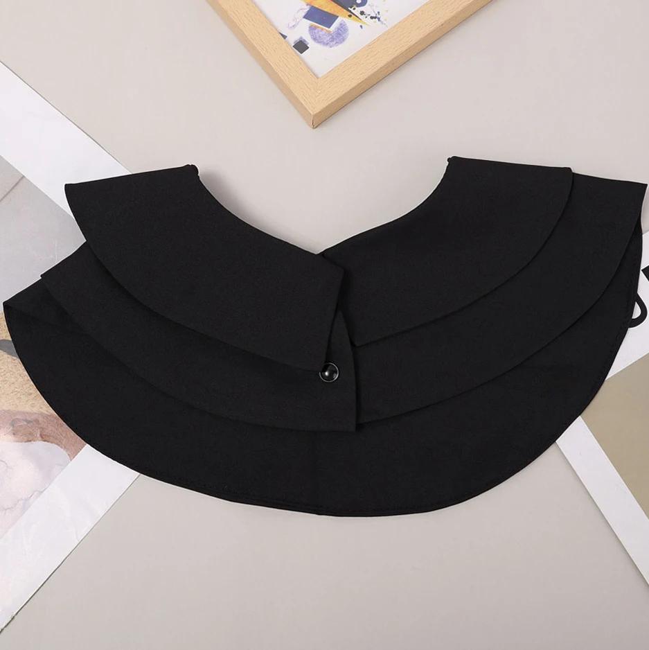 Женская хлопковая блузка с поддельным воротником, съемный воротник рубашки, свитер с поддельными воротниками, топ с лацканами, женская одежда, аксессуары