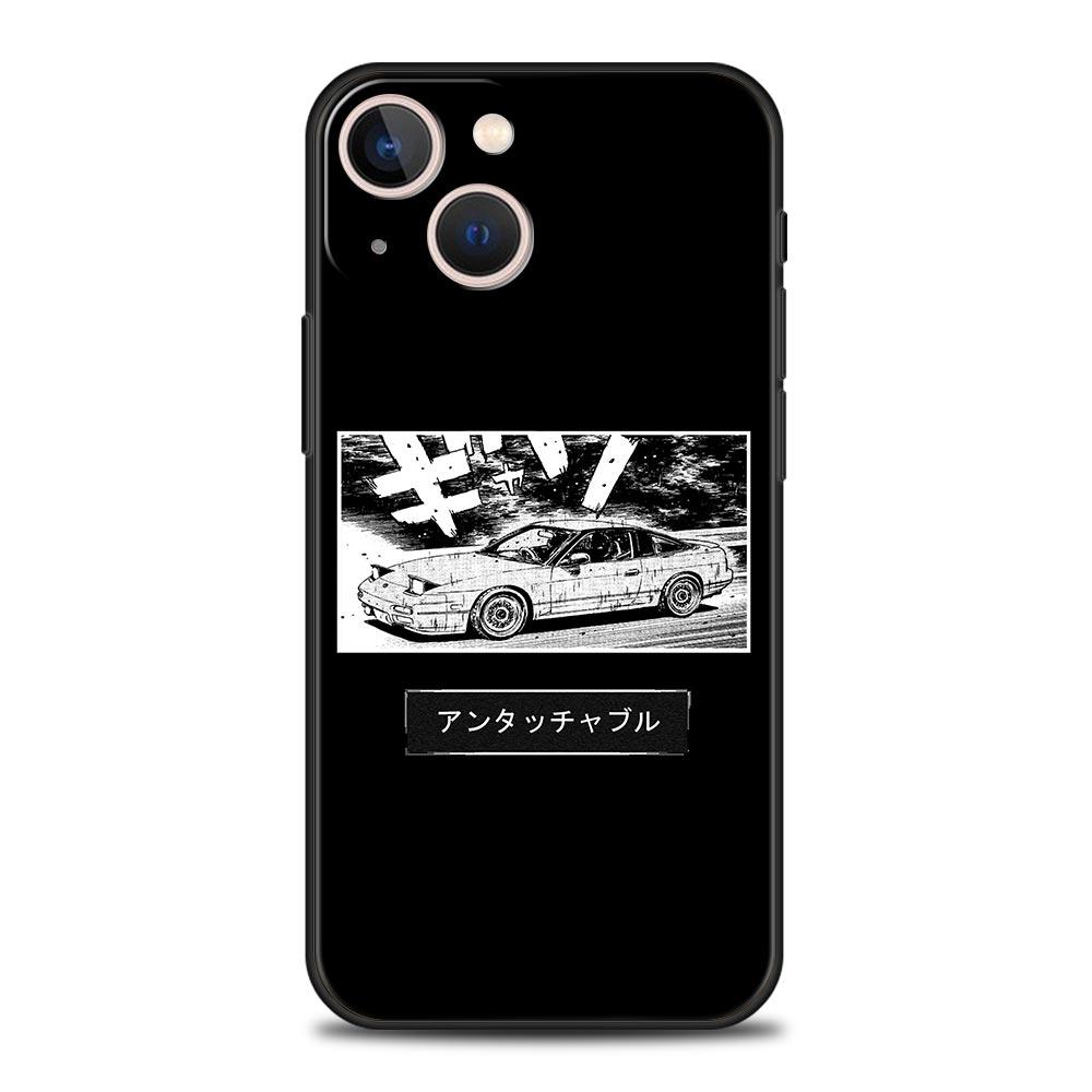 Initial D Car Phone Case Cover for iPhone 17 16 15 14 13 12 11 Pro Max 17 Air Plus Shockproof Soft TPU Shell Fundas Capas Coque