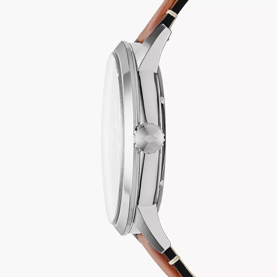 Fossil Мужские автоматические часы Townsman - Дымчато-серый циферблат, Кожаный ремешок, Бизнес-подарок ME3154