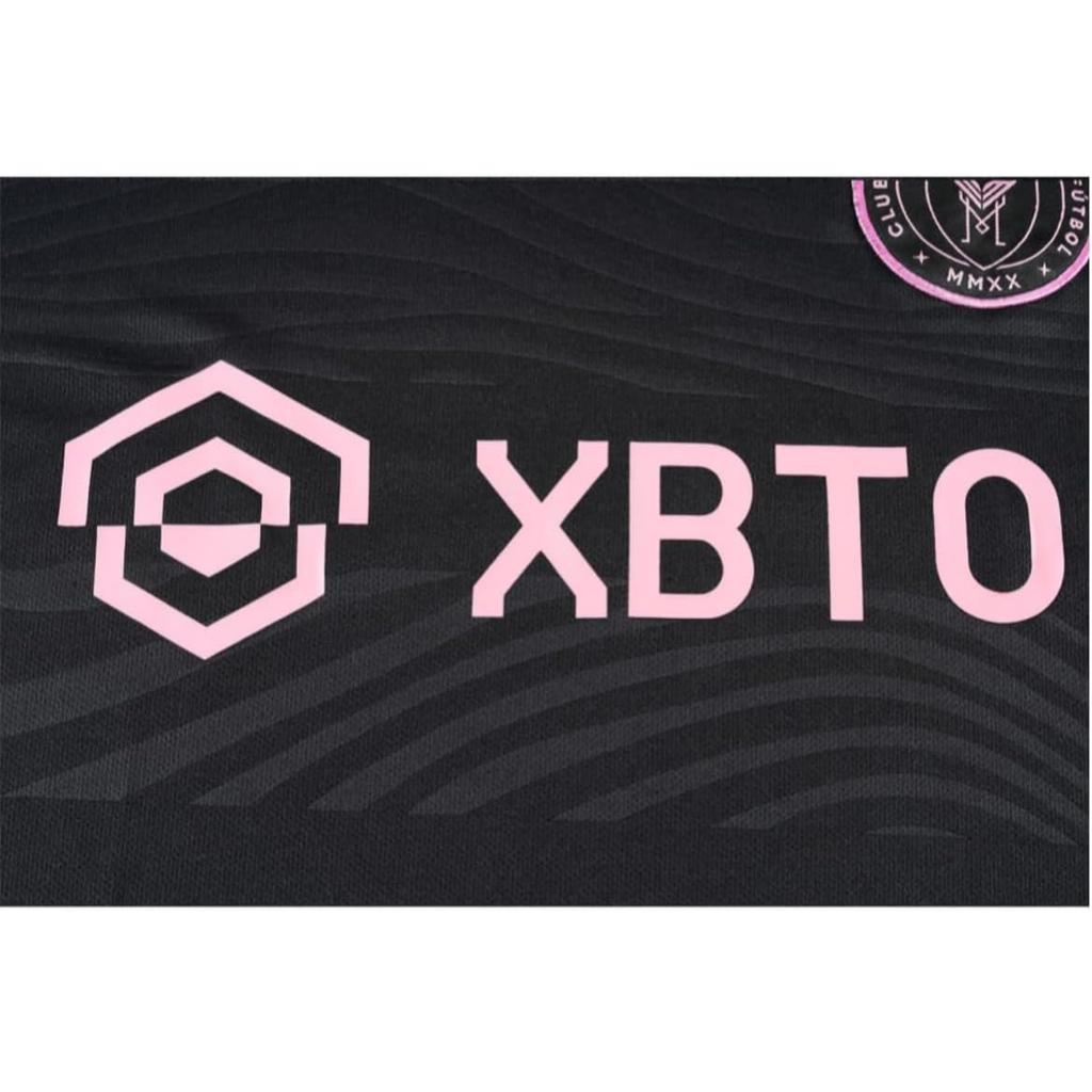 [MioKio] Детские носки-реплики формы Messi Inter Miami, комплект из 3 предметов с бонусным брелоком (120), Черный [Предмет]