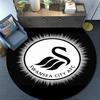 Swansea City logo pattern round rug,Carpet Rug for Living Room Bedroom Playroom ,Non-slip Floor Mat,Holiday Gifts and Birthday Gifts.