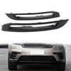 2Pcs Gloss Black Bumper Fog Light Lamp Covers For Range Rover Velar 2018-2022