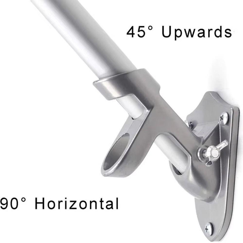 Double Hole Flagpole Mounting Base Wall-mounted Yard Banner Stand Flagpole Bracket  Windsock