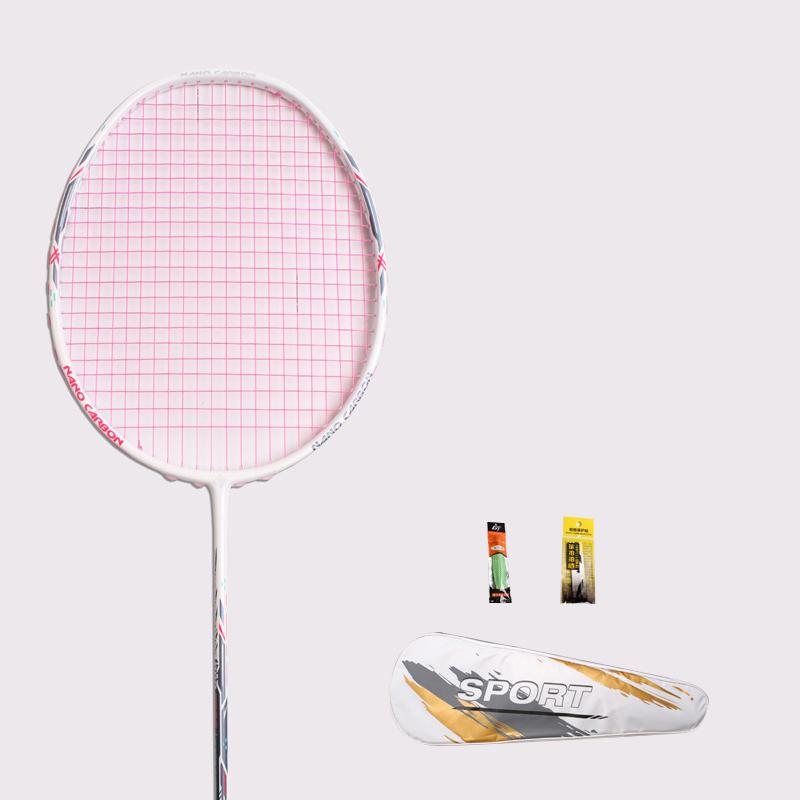 23 фунта бадминтонная ракетка углеродное волокно мужчина женщина взрослый высокая эластичность прочная основная ракетка для атаки защита Соревновательный уровень