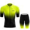 Cycling Clothing Racing Mountain Biking Equipment Breathable Top Bicycle Men's Short-sleeved Suit Set