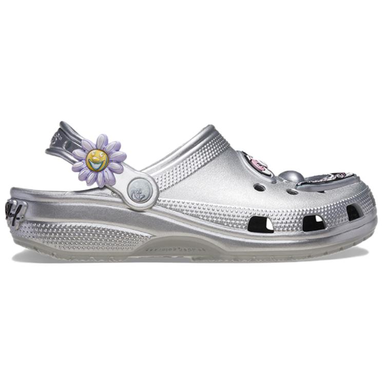 Kenny Scharf x Crocs Classic Clog Серебристые Унисекс Кроссовки 209487-040
