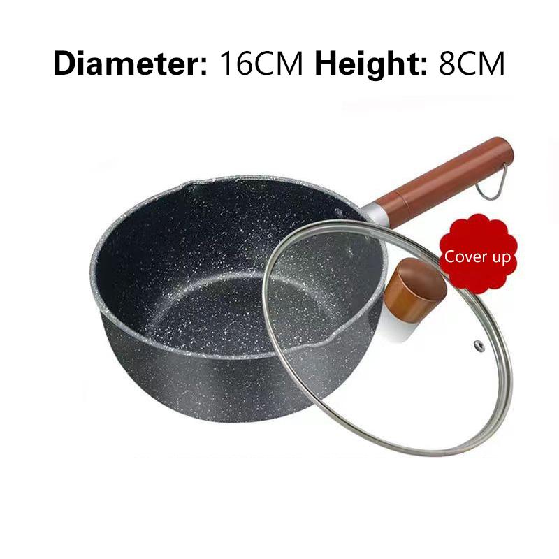 Антипригарный соус Span кипяченое молоко горшок с длинной ручкой медицинский камень омлет сковорода с крышкой мини суп горшок универсальный для домашней кухни