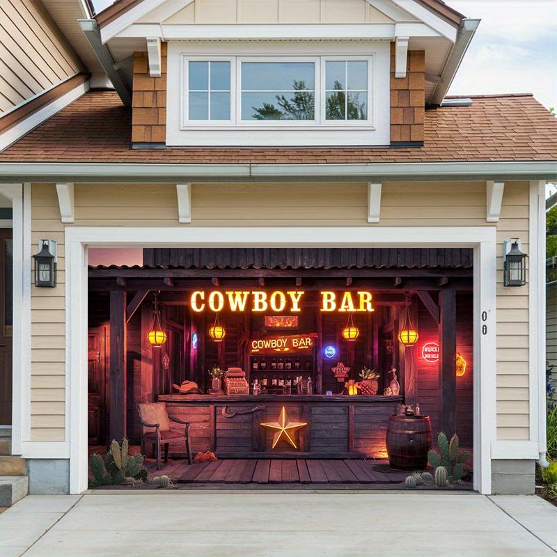 2D plane, 1 vintage western bar, suitable for home decoration, room decoration, wall decoration, and party background