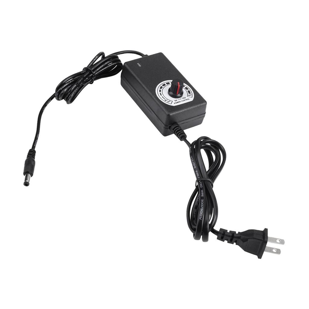 Регулируемый адаптер питания переменного тока в постоянный 110-240 В, переключатель регулятора скорости двигателя, 3-12 В 2 А с вилкой США