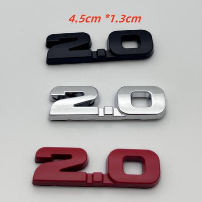 1 шт./Набор Высококачественная 3D Металлическая Наклейка с Буквами 2.0 Задний Значок Автомобиля Наклейка на Крыло Боковая Задняя Наклейка на Багажник Аксессуары для Стайлинга
