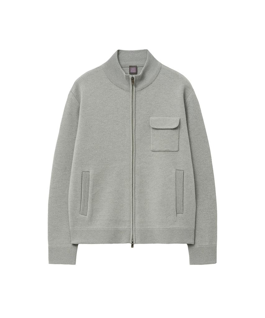 Iolo Half-Neck Knit Blouson_Gray