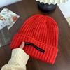Big head circumference thick wool hat women's autumn and winter new thickened warm ear protectors knitted hat showing a small face and cold-proof gra