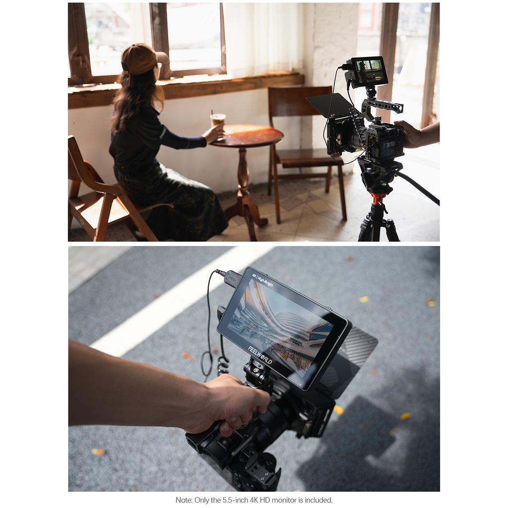 FEELWORLD F6 PLUSX 5,5-дюймовый IPS-монитор, 1600 нит, видеопанель, 1920*1080 пикселей, сенсорное управление, вход 4K UHD