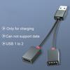 USB-разветвитель, 1 штекер на 2 гнезда, USB-удлинитель, зарядный шнур, адаптер питания, преобразователь-сплиттер