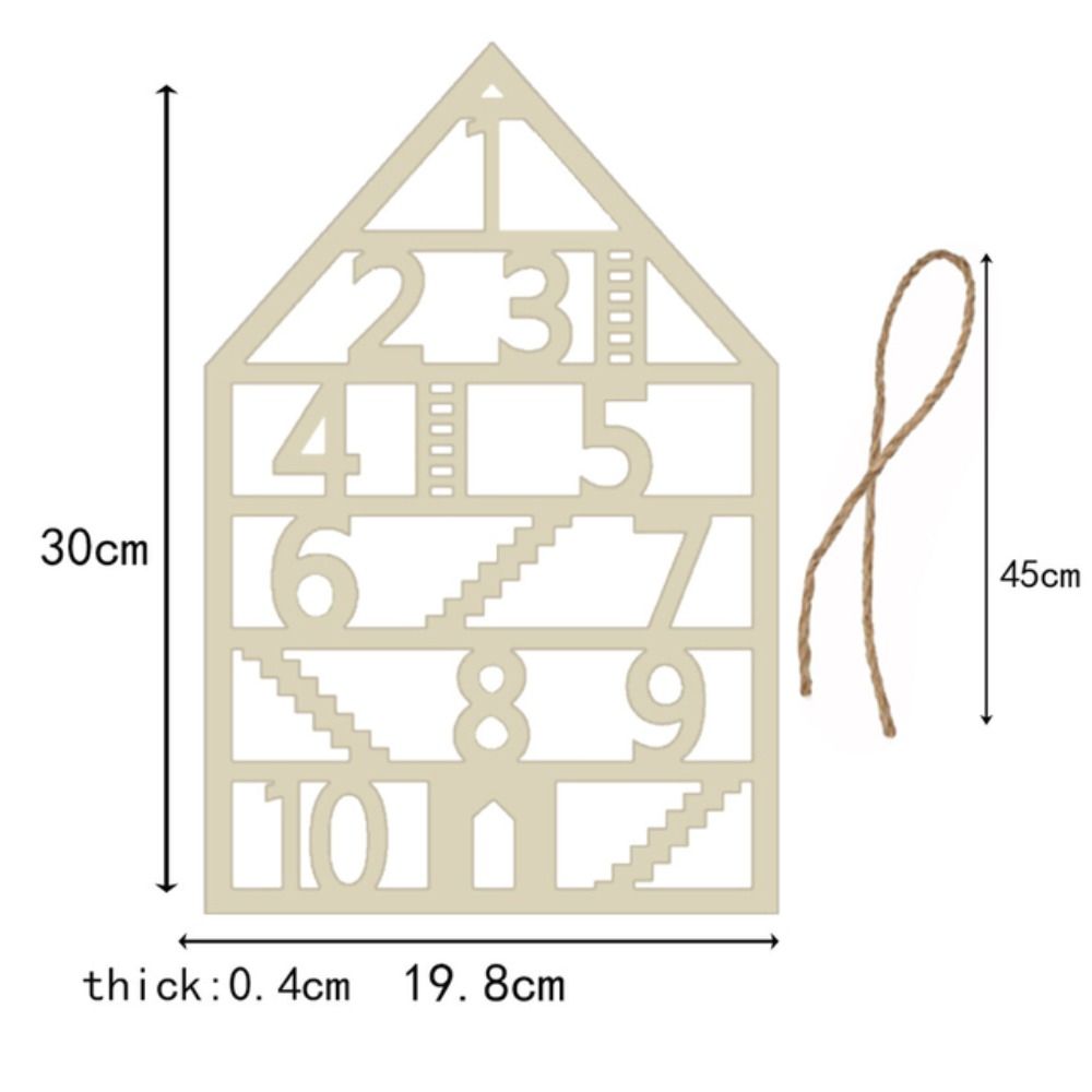 Decor House Wall Hanging Alphabet Wall Hanger Wood Craft Window Shaped Pendant Wood Hanger Pendant