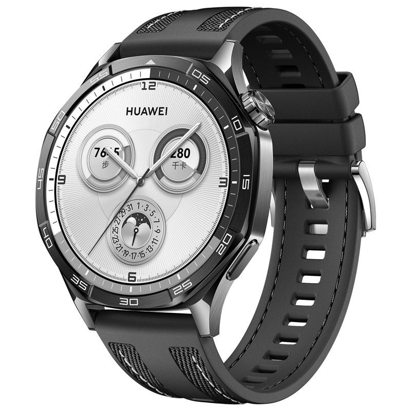Ремешок для часов 22 мм для Huawei Watch GT5 Pro 46 мм gt4 Мягкий силиконовый нейлоновый плетеный дышащий ремешок Гипоаллергенный браслет Ремешок correa