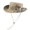 Retro sun hat spring and summer cotton washed sun protection bucket hat men and women versatile western cowboy hat outdoor mountaineering hat