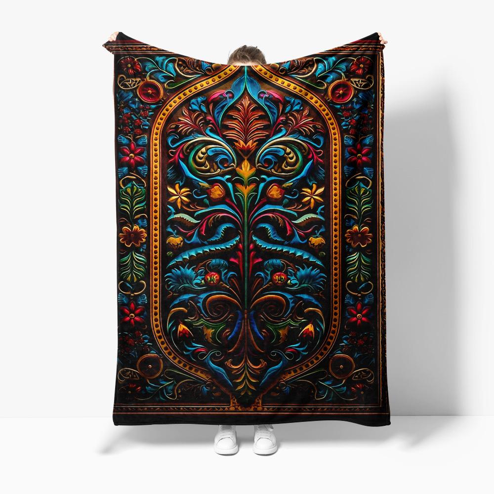 Bohemian Peacock Floral Bed Blanket Throw Sofa Cover Decorative Cushion Cover Bedspread Home Decor