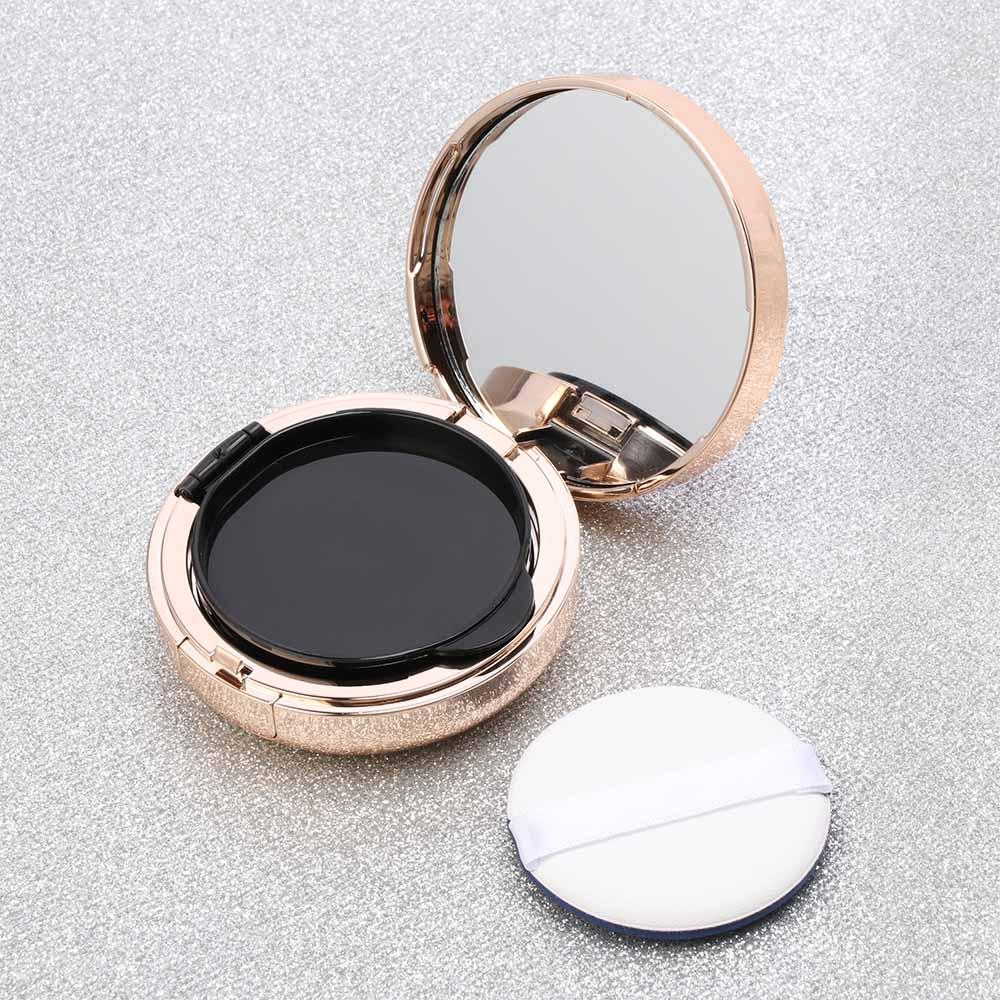 Pink Travel Kit Makeup Case With Mirror Air Cushion Puff Box Cosmetic Container BB Cream Container