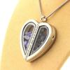 Stones and Minerals. Tanzanite + Raw Sapphire Necklace. Heart Model.