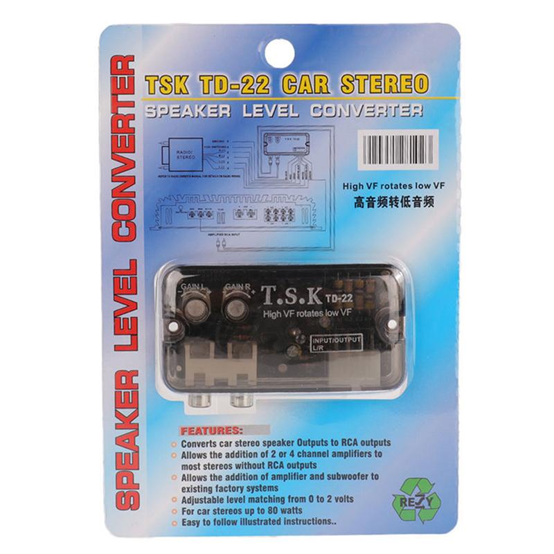 12V Auto Car Audio Converter Rca Stereo High To Low Adjustable Frequency Adapter