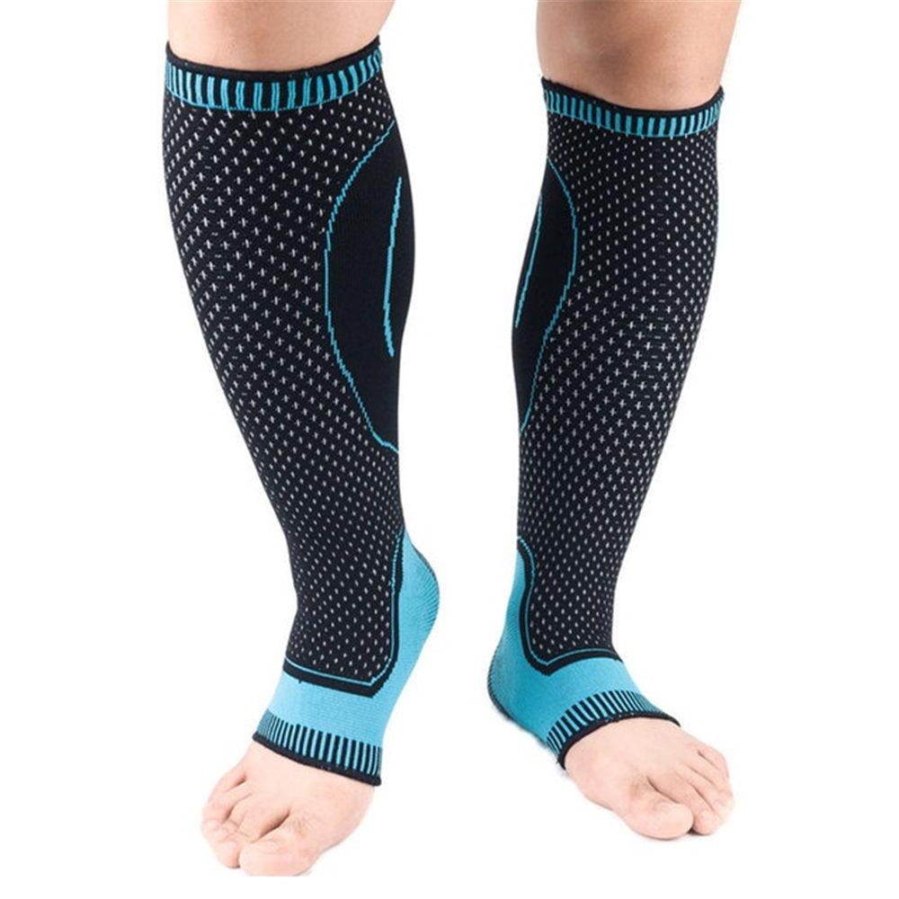 1Pair Sports Compression Leg Sleeve Basketball Football Calf Support Running Antiskid Shin Guard Cycling Leg Warmers