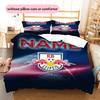 Custom Name RB Leipzig Pattern Bedding Quilt Set  Home Decoration  Gift (1 * duvet cover + 2 * pillowcase  without core)