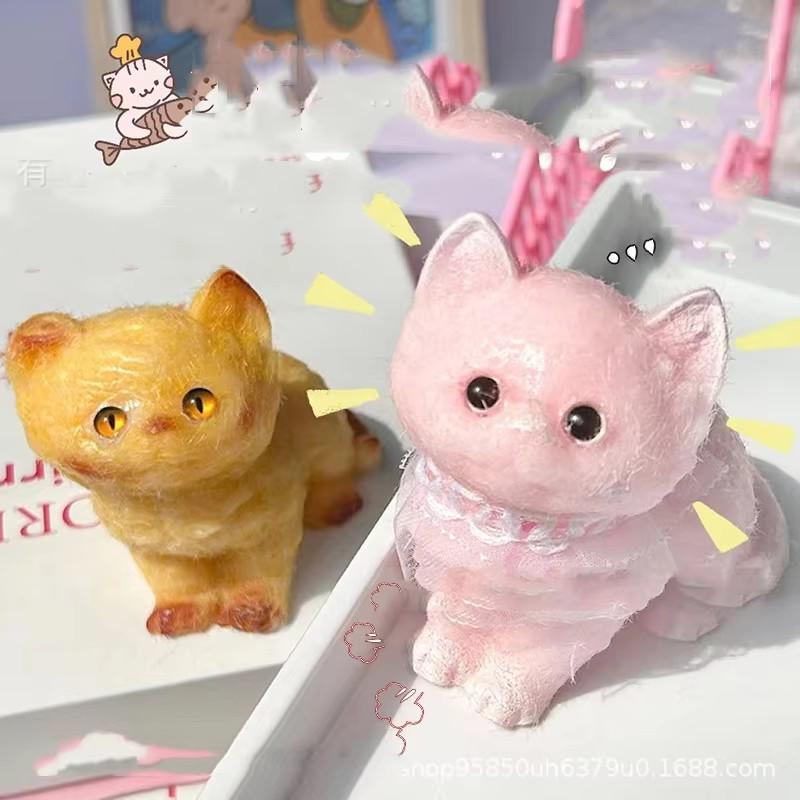 Мультяшный Кавайный Мягкий Плюшевый Животный Кролик Кошка Медленно Отскакивающая Игрушка-Сквиш для Пальцев Девочка Сквиши Подарок на День Рождения Персидская Кошка Детский Питомец