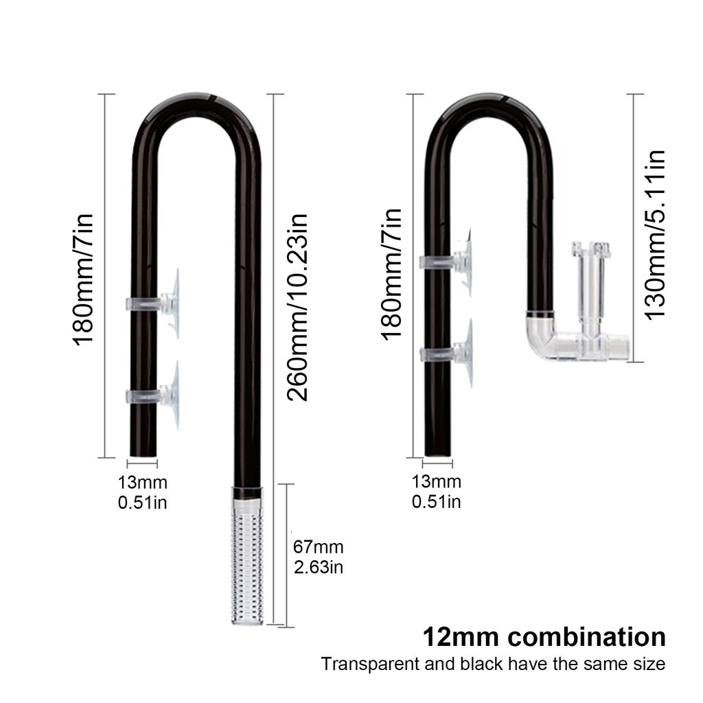 Aquarium Surface Skimmer Transparent Acrylic for Inlet Filter Filtration for Oil Protein Floating Dust Filter