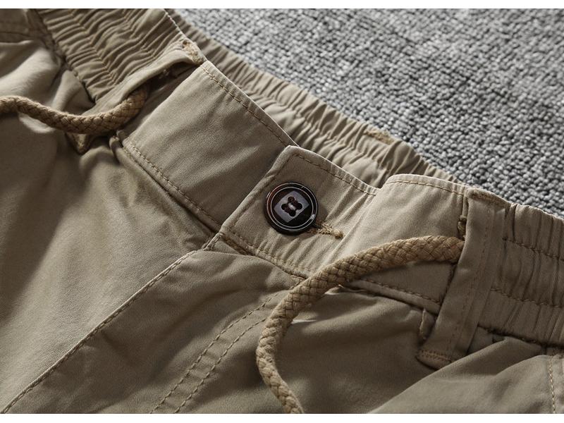 Men's American Retro Workwear Five-Point Shorts: Summer Comfort, Loose Fit, Multi-Pocket, Mid-Length