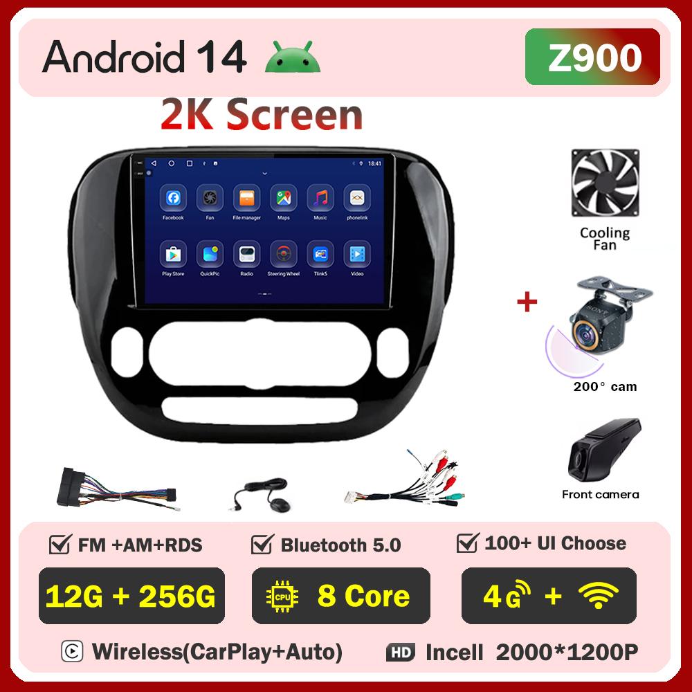 Для KIA Soul 2013-2019 Автомобильный радиоплеер Car Carplay Screen Autoradio Mirror Link Car Intelligent Systems Сенсорный экран AutoMotive