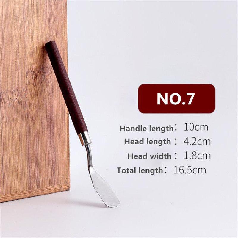 7 шт./компл., ножи для рисования маслом из нержавеющей стали, ремесла художника, шпатель, мастихин, картина маслом, нож для смешивания, скребок, художественные инструменты