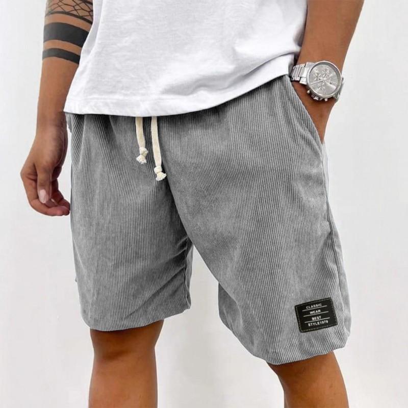 Mens Corduroy Cargo Shorts 2026 Lightweight Breathable 5-Pocket Casual Pants