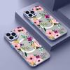 Colorful Flower Magnetic Case For iPhone 16 15 14 Pro Max 13 12 Pro 11 For Magsafe Wireless Charge Soft Edge Acrylic Phone Cover
